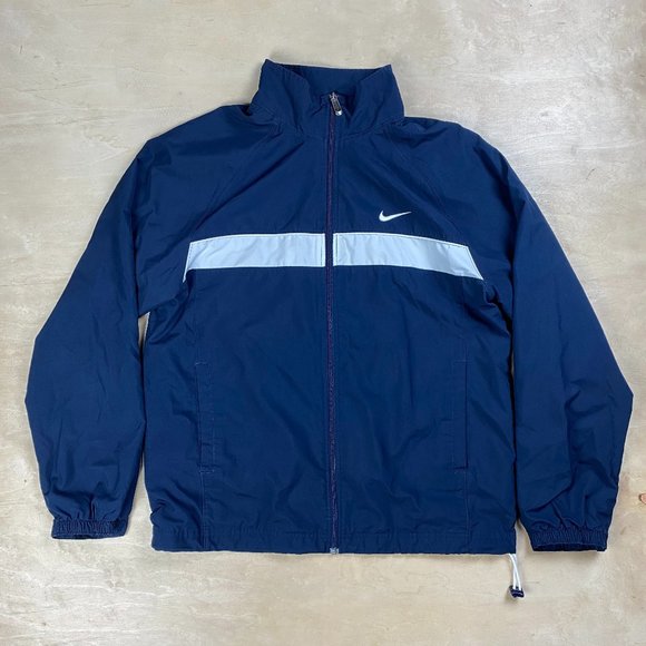 Nike Other - Nike Navy Vintage Swoosh Zip Up Jacket Large